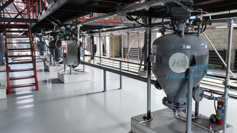 Jerman Düsseldorf Bateri Lithium Bahan Mentah Serbuk Silo Pump Pengangkutan Pneumatik Projek