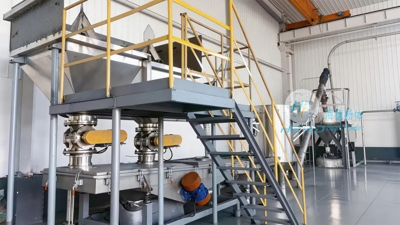Skema pengangkutan pneumatik untuk butiran kalsium klorida tanpa air