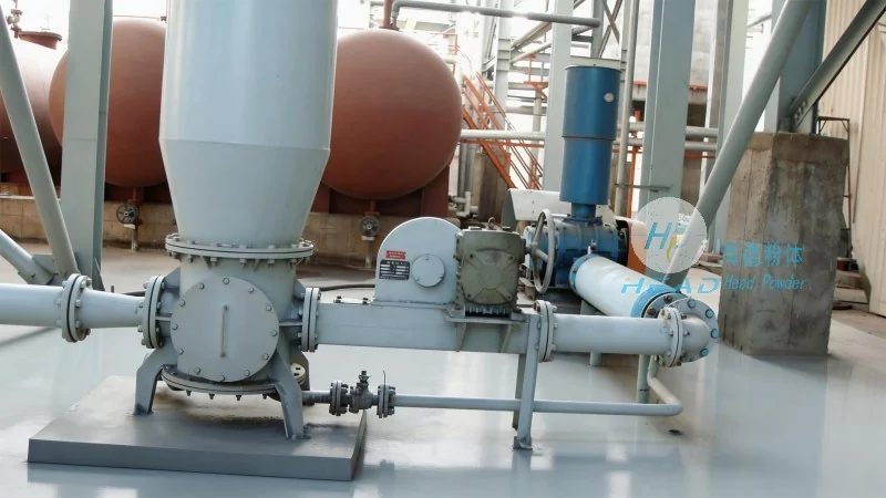 Skema pengangkutan pneumatik untuk bahan tambahan ubat berbahan silikon dioksida