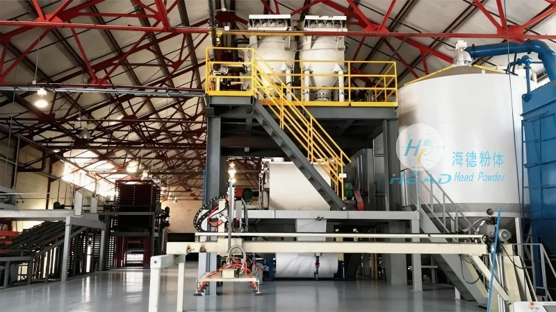 Skema pengangkutan berbahan serbuk talc secara pneumatik