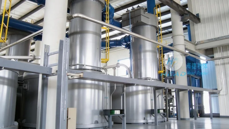 Jerman Düsseldorf Bateri Lithium Bahan Mentah Serbuk Silo Pump Pengangkutan Pneumatik Projek