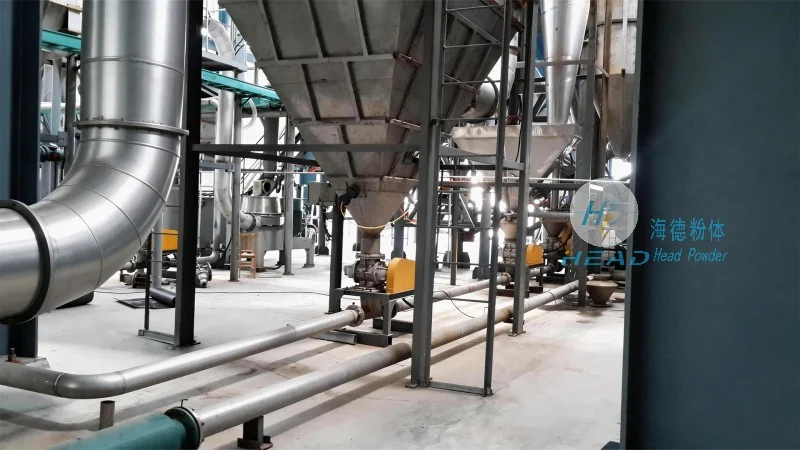 Sistem pengangkutan pneumatik untuk pigmen oksida besi